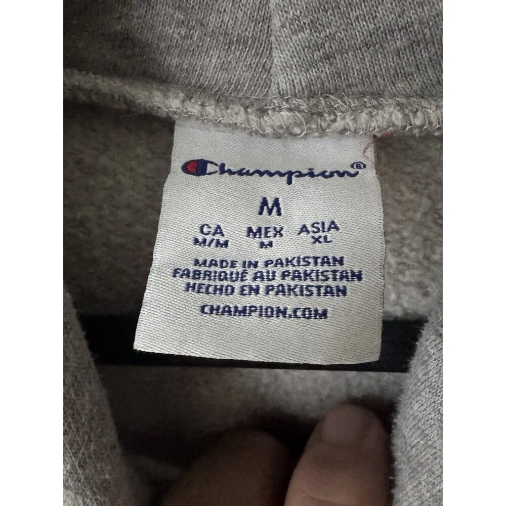 Champion UCLA Bruins Hoodie Mens M Gray Satin Applique Embroidered College